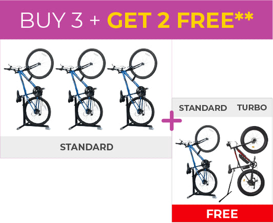 DUO: Bike Nook Standard 3 Units + 1 FREE Standard Unit + 1 FREE Turbo Unit + 3 FREE Connectors